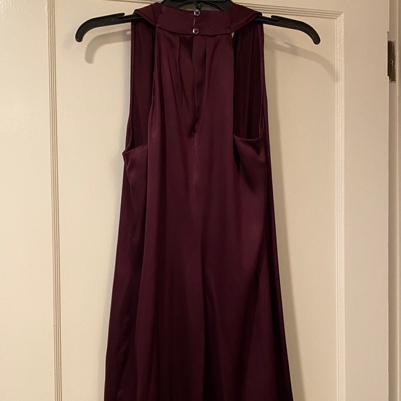 Vince Silk Halter Mini Dress - size XS - Burgundy Wine - Picture 9 of 12